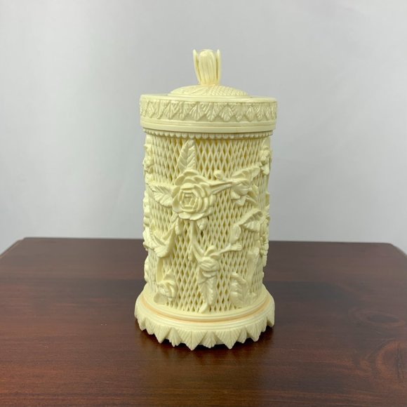 Vintage Carved Celluloid Appetizer Forks & Holder - Picture 4 of 9